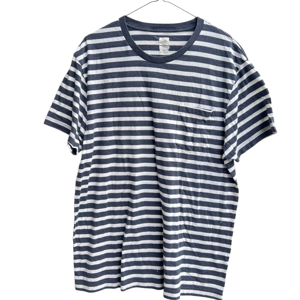 J Crew striped  blue white soft cotton shirt large L